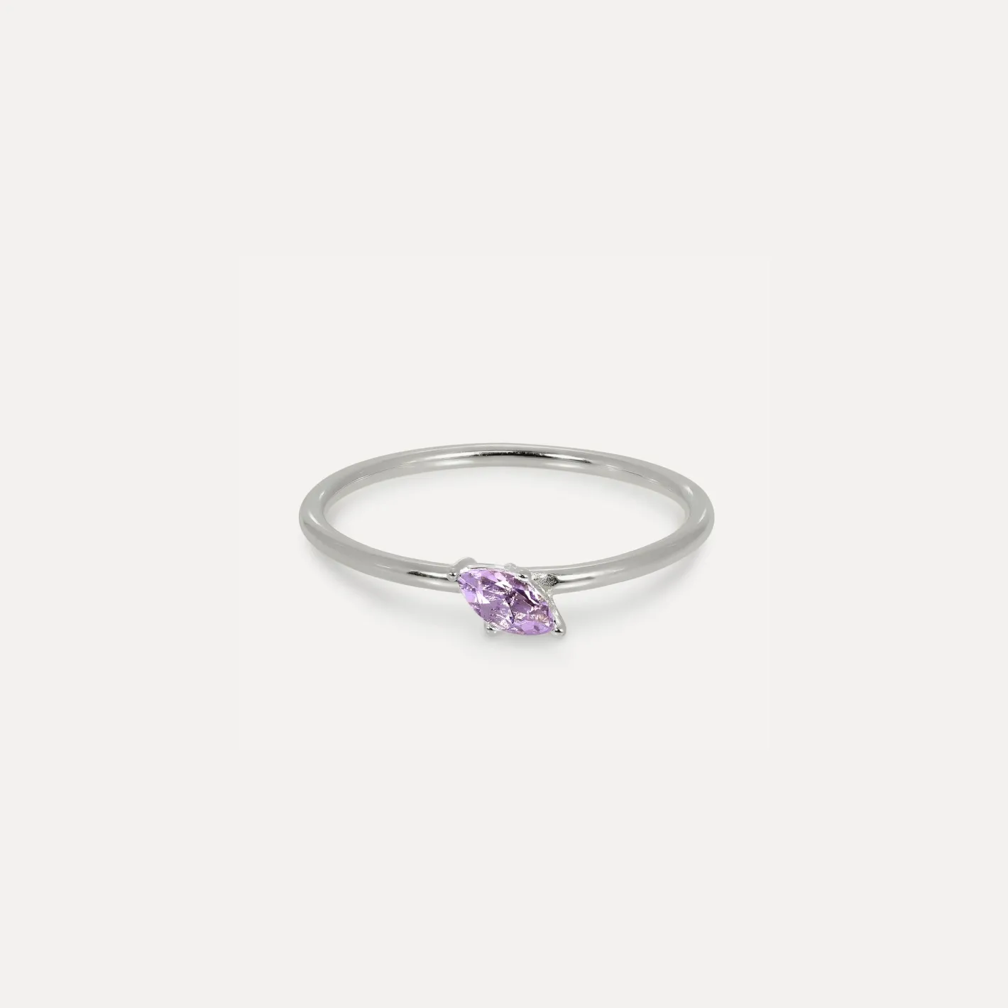 Hot STILNEST Amethyst Navette Solitär Ring