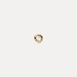 Store STILNEST Aquamarin Stone Fluid Ohrstecker Ohrringe - Single