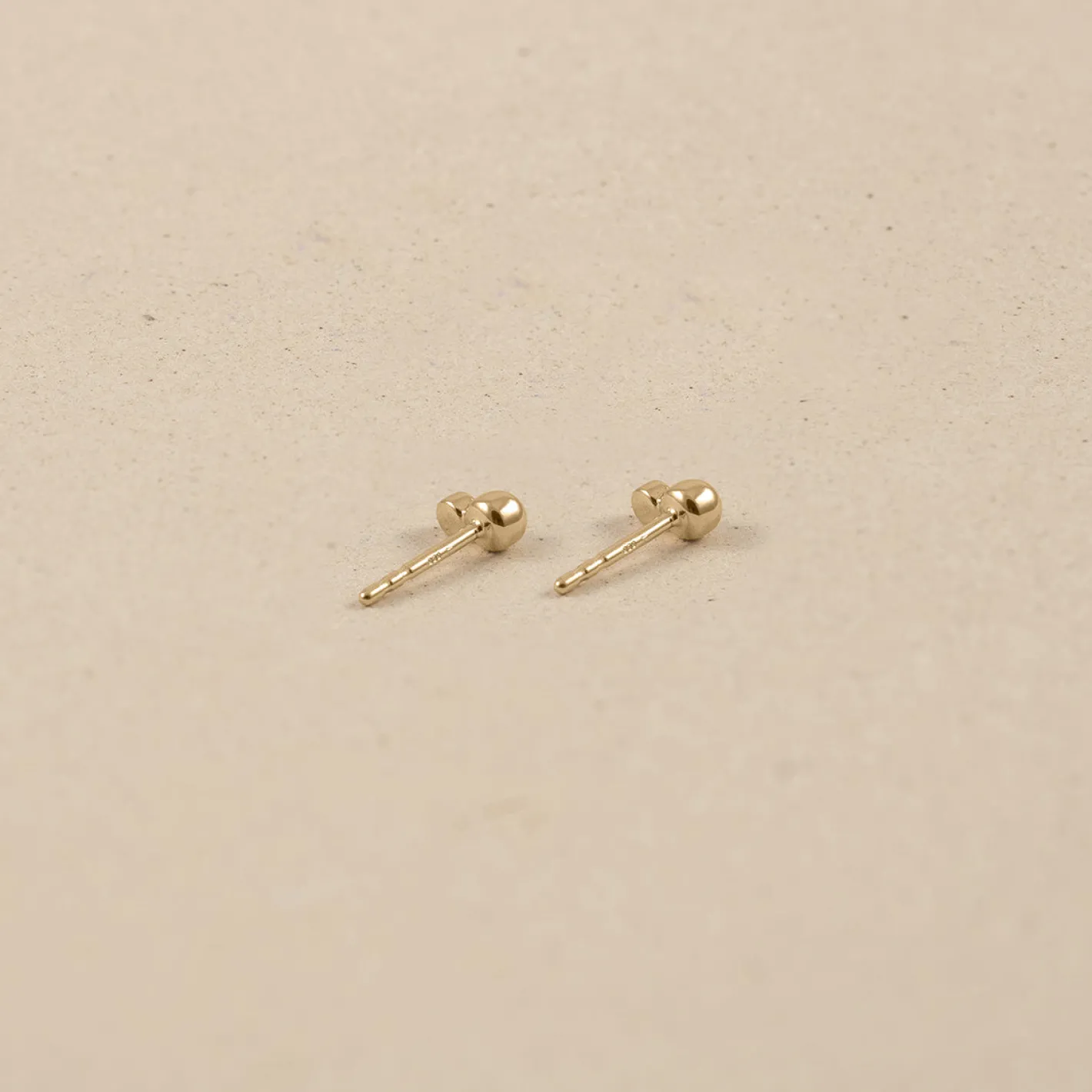 Hot STILNEST Aquamarin Two Dots Ohrstecker Ohrringe | 585 Gold