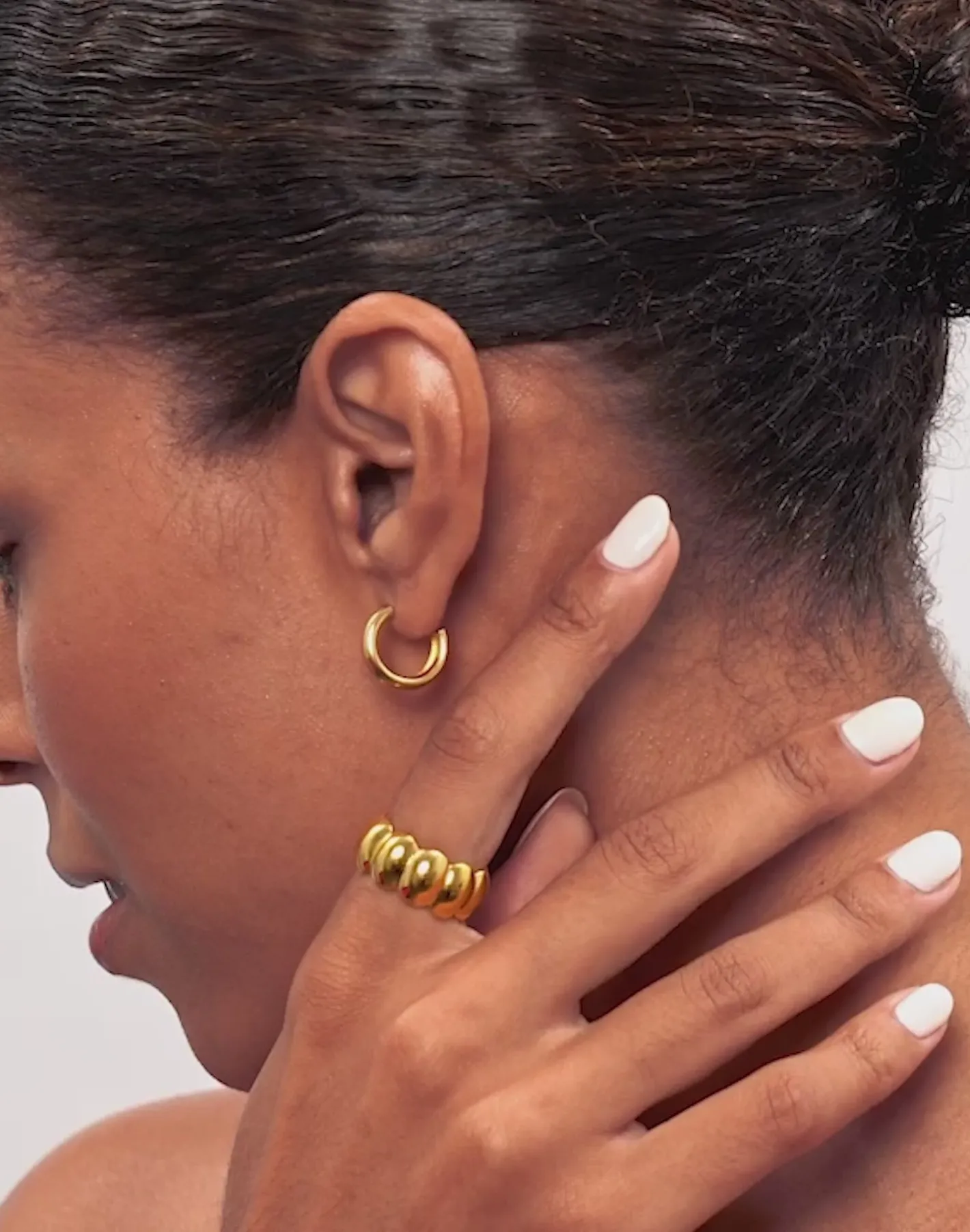 Fashion STILNEST Bombé Bold Creolen Ohrringe