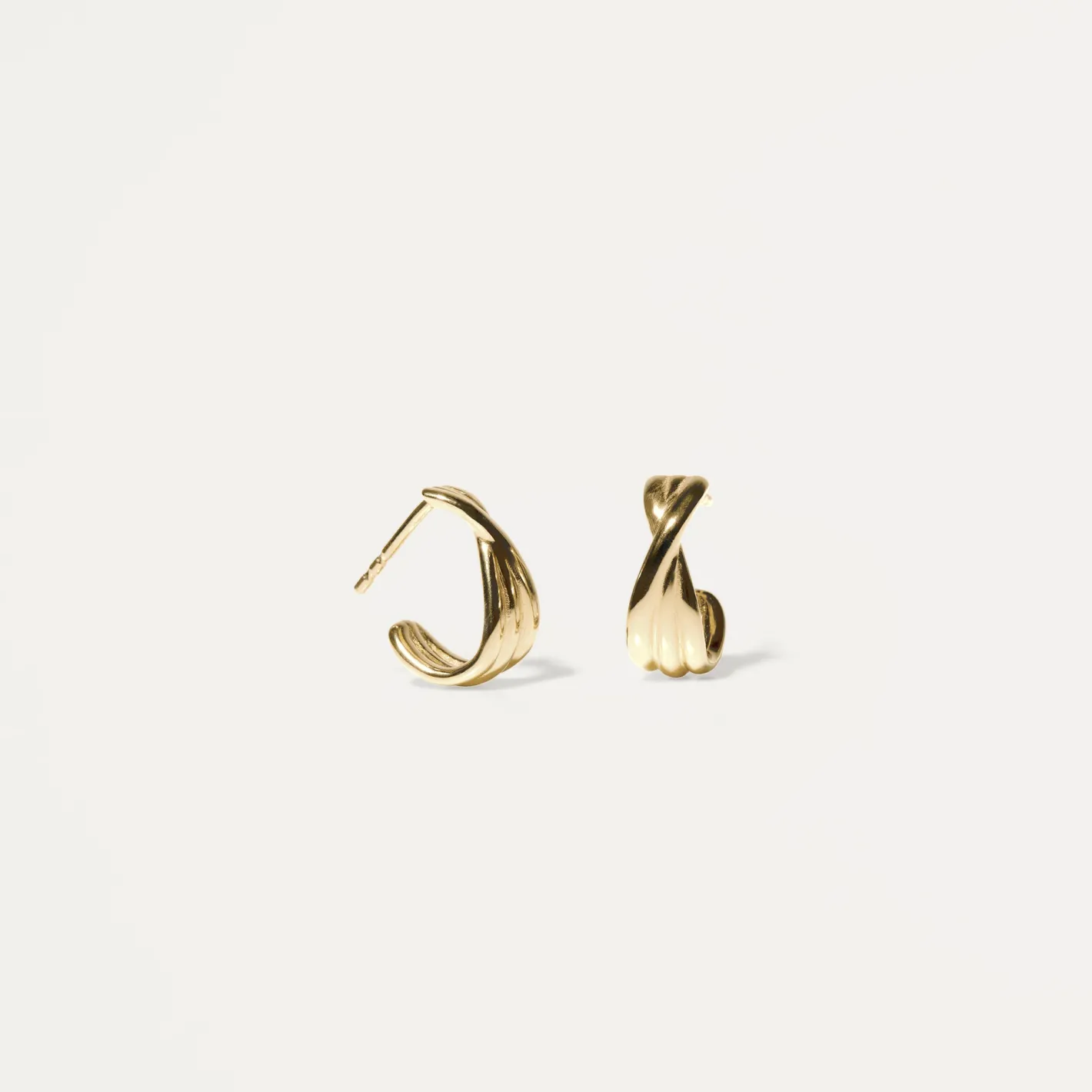 Cheap STILNEST Bonds Path Creolen Ohrringe | 585 Gold