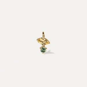 Fashion STILNEST Citrin & Grüner Saphir Joy Anhänger | 585 Gold