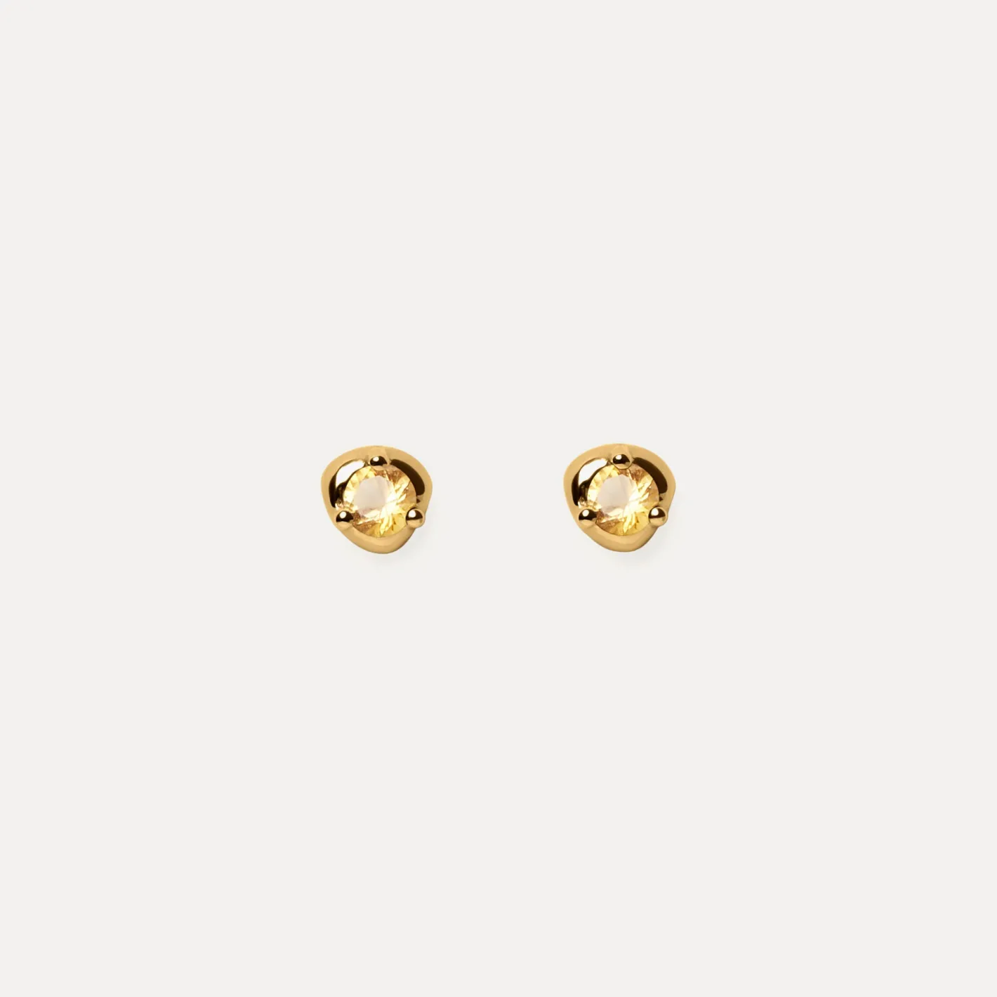 Fashion STILNEST Citrin Stone Fluid Ohrstecker Ohrringe