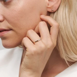 New STILNEST Diamant Pavé Bar Ring | 585 Gold