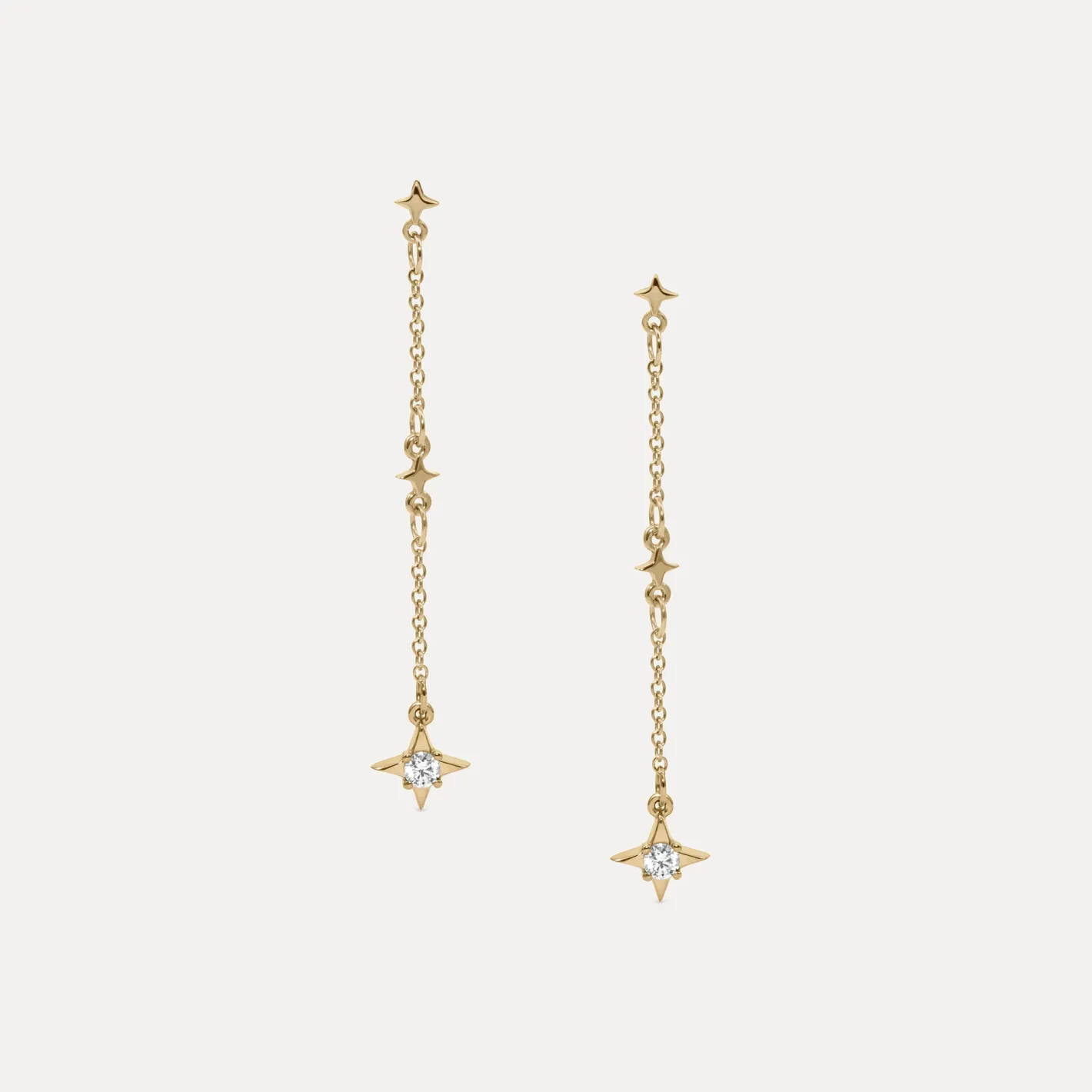Hot STILNEST Diamant Stella Star Ohrhänger | 585 Gold