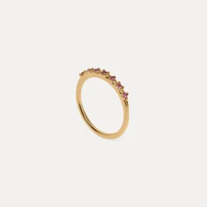 Cheap STILNEST Dunkelrosa Kristalle Color Delight Ring