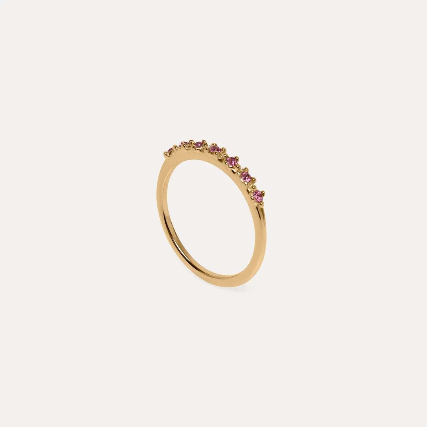 Cheap STILNEST Dunkelrosa Kristalle Color Delight Ring