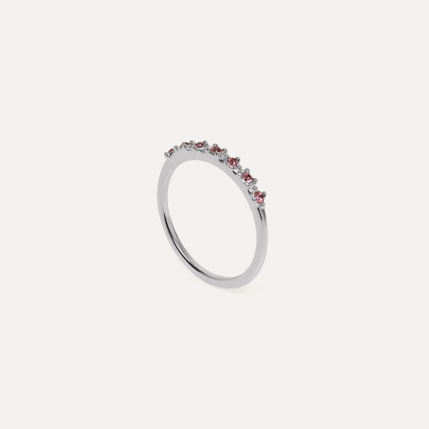 Cheap STILNEST Dunkelrosa Kristalle Color Delight Ring
