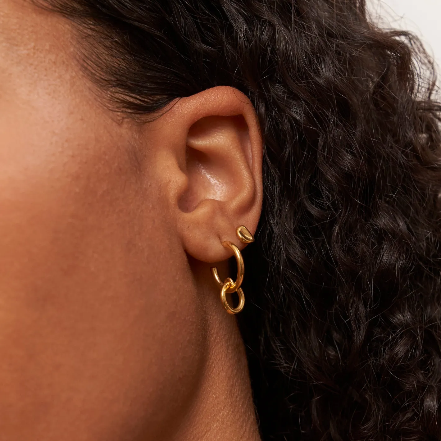 Fashion STILNEST Duo Creolen Ohrringe