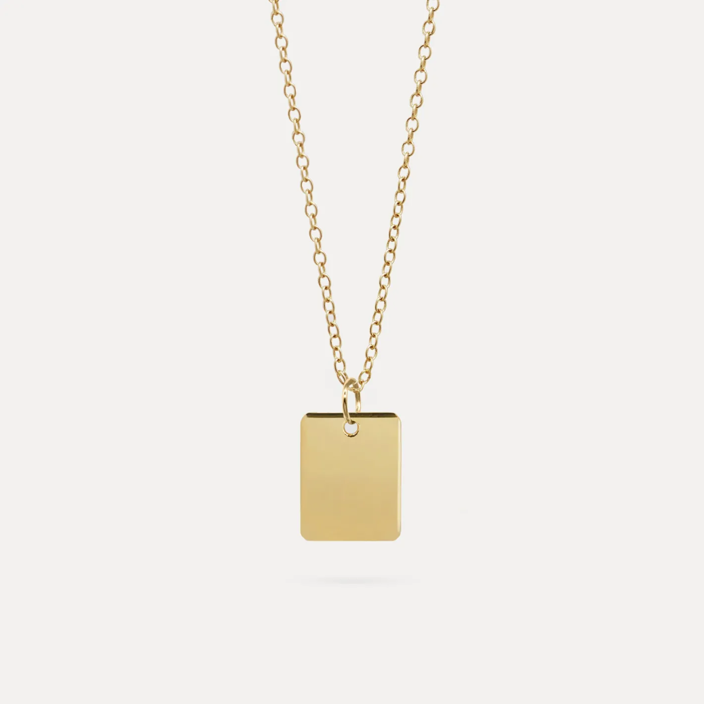 Hot STILNEST Edge Tag Kette | 585 Gold