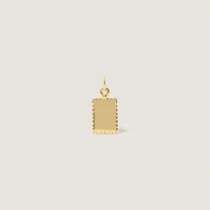 Hot STILNEST Engravable Biscuit Tag Anhänger Square | 585 Gold