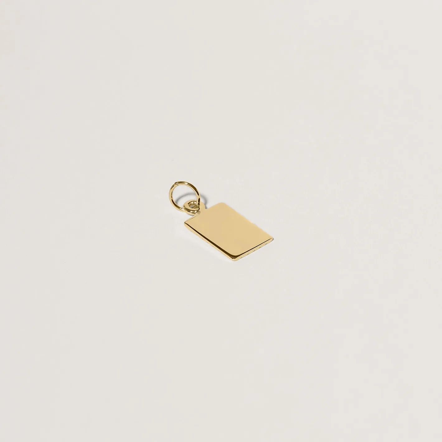 Hot STILNEST Engravable Biscuit Tag Anhänger Square | 585 Gold