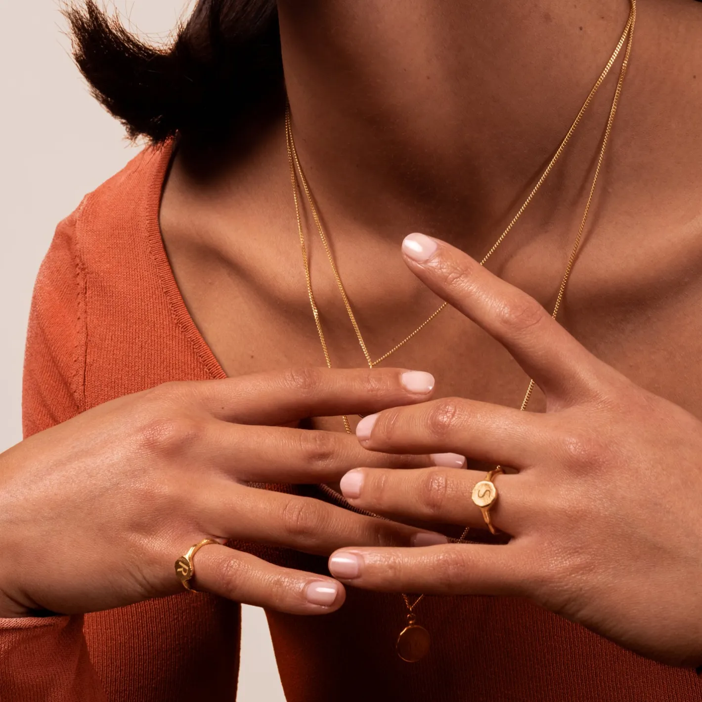 Clearance STILNEST Engravable Fluid Siegelring | 585 Gold - Matt