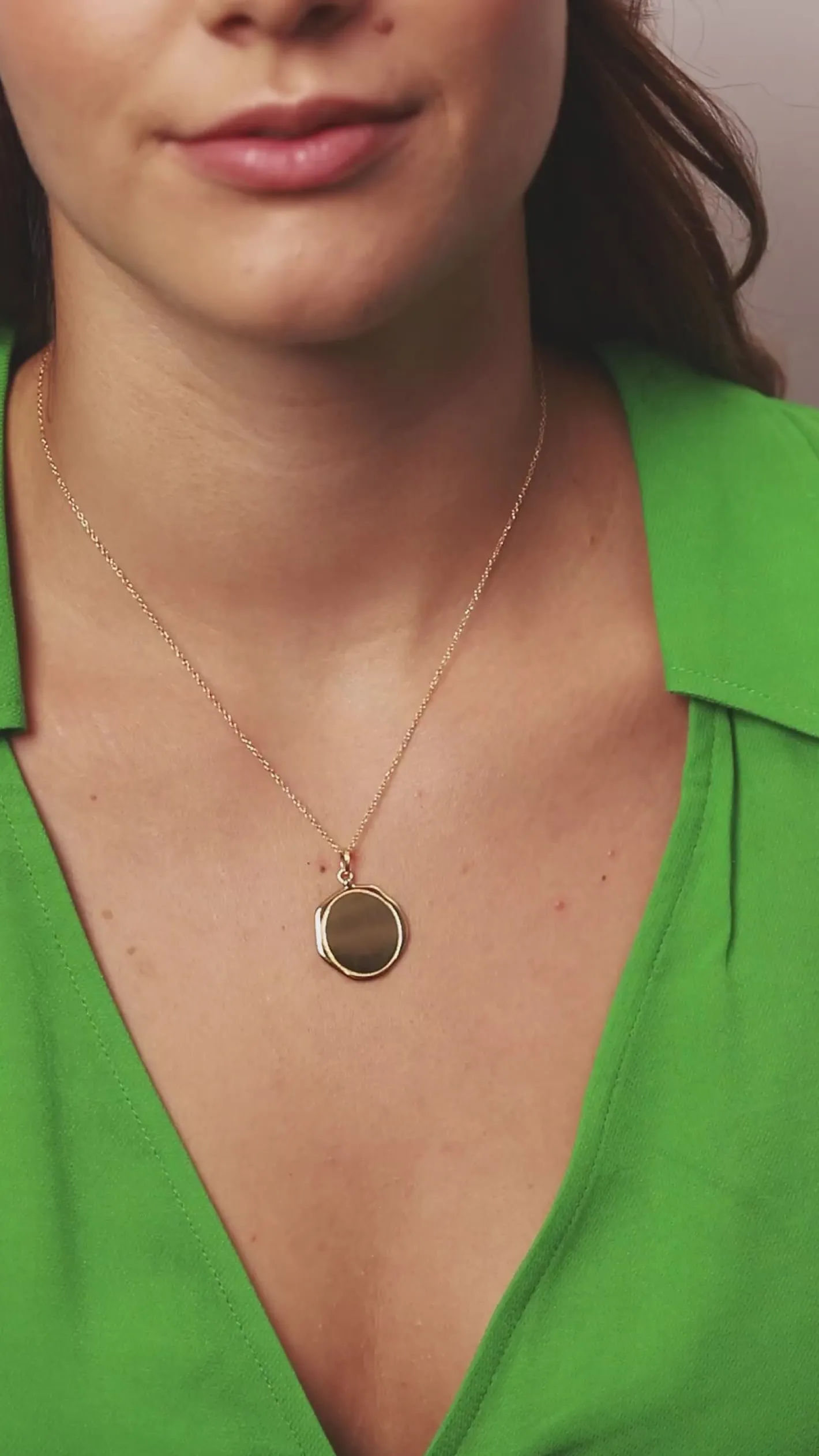 New STILNEST Engravable Large Seal Anhänger