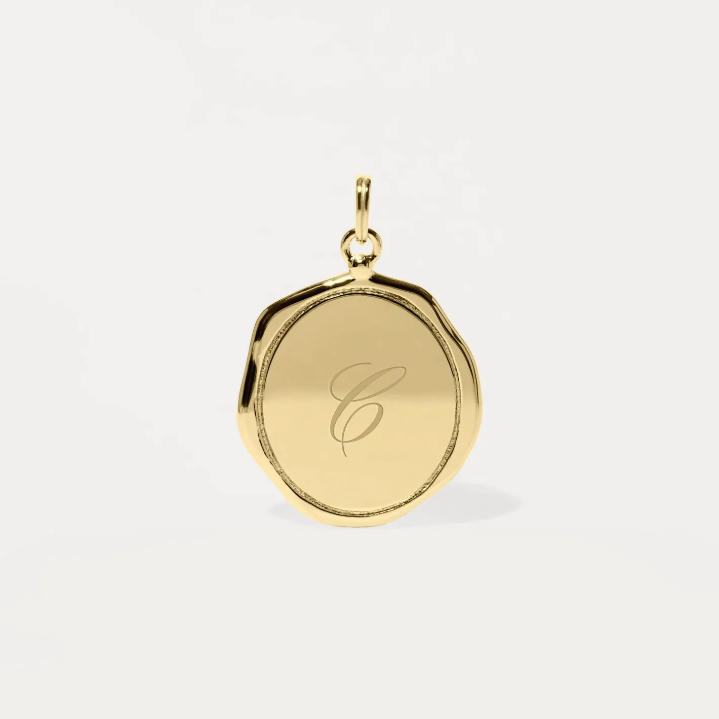 Fashion STILNEST Engravable Large Seal Kette | 585 Gold