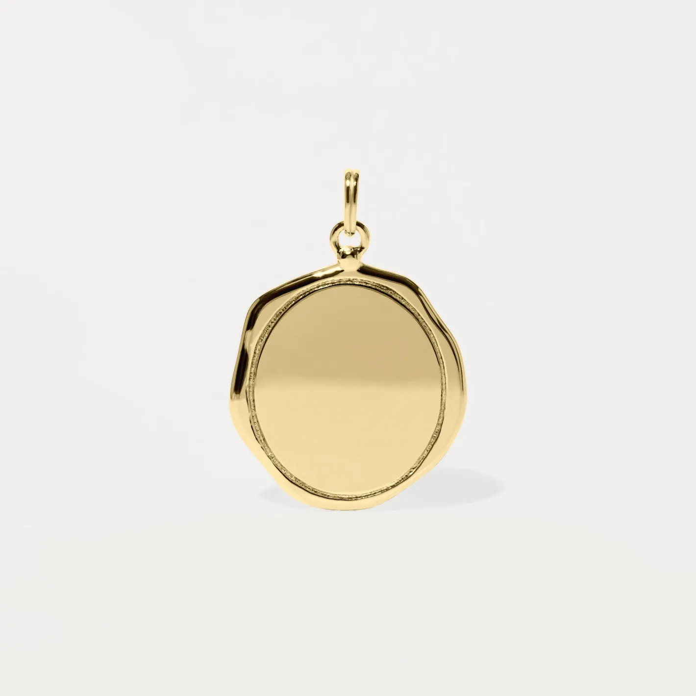 Fashion STILNEST Engravable Large Seal Kette | 585 Gold