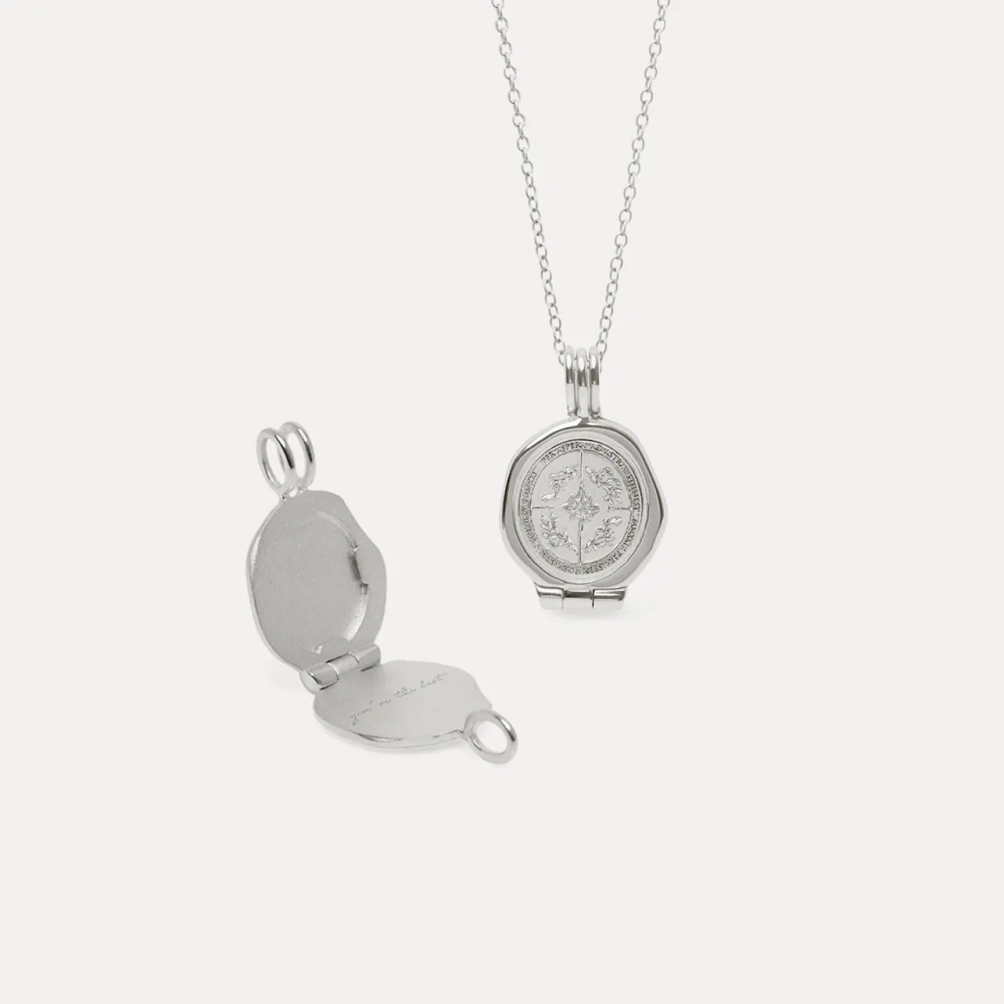 Cheap STILNEST Floral Seal Medaillon Kette
