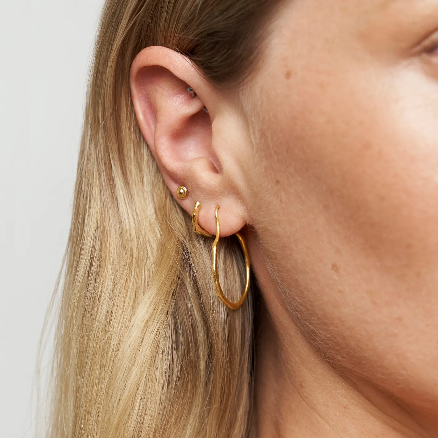 Clearance STILNEST Fluid Ohrstecker Ohrringe | 585 Gold