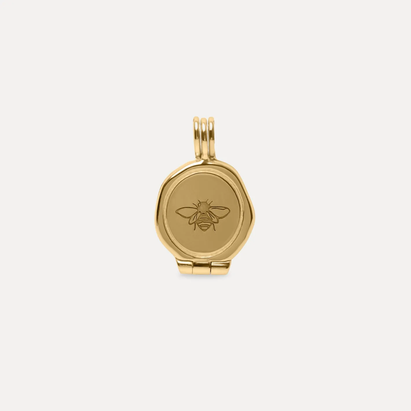 Flash Sale STILNEST Honey Bee Seal Medaillon Anhänger