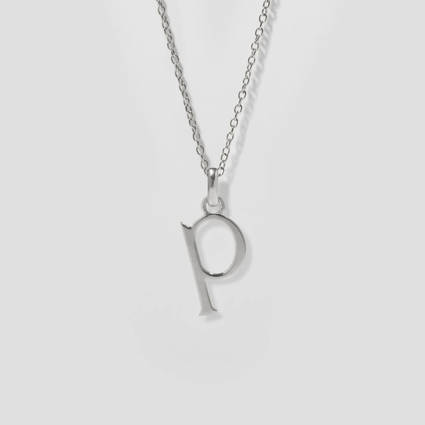 Hot STILNEST Initial mit Ankerkette 925 Silber