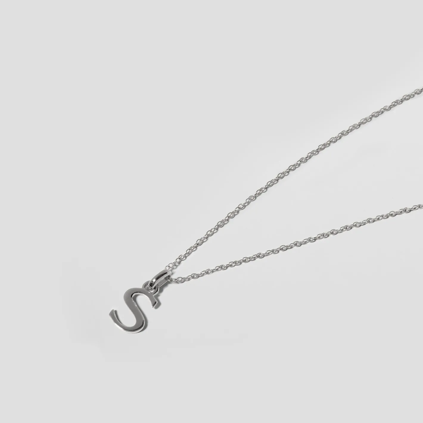 Hot STILNEST Initial mit Ankerkette 925 Silber
