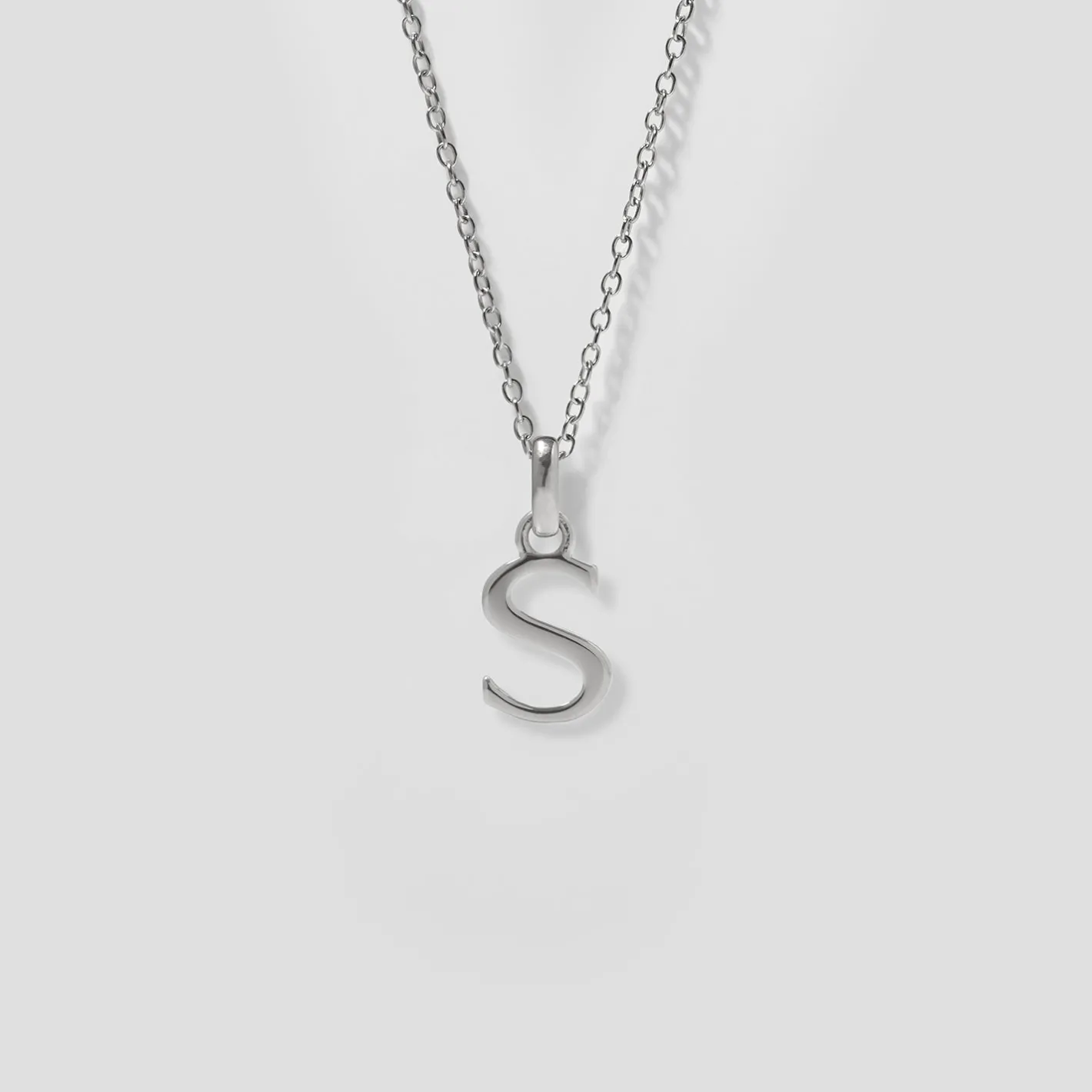 Hot STILNEST Initial mit Ankerkette 925 Silber