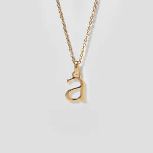 Shop STILNEST Initial mit Ankerkette 24k Gold Vermeil
