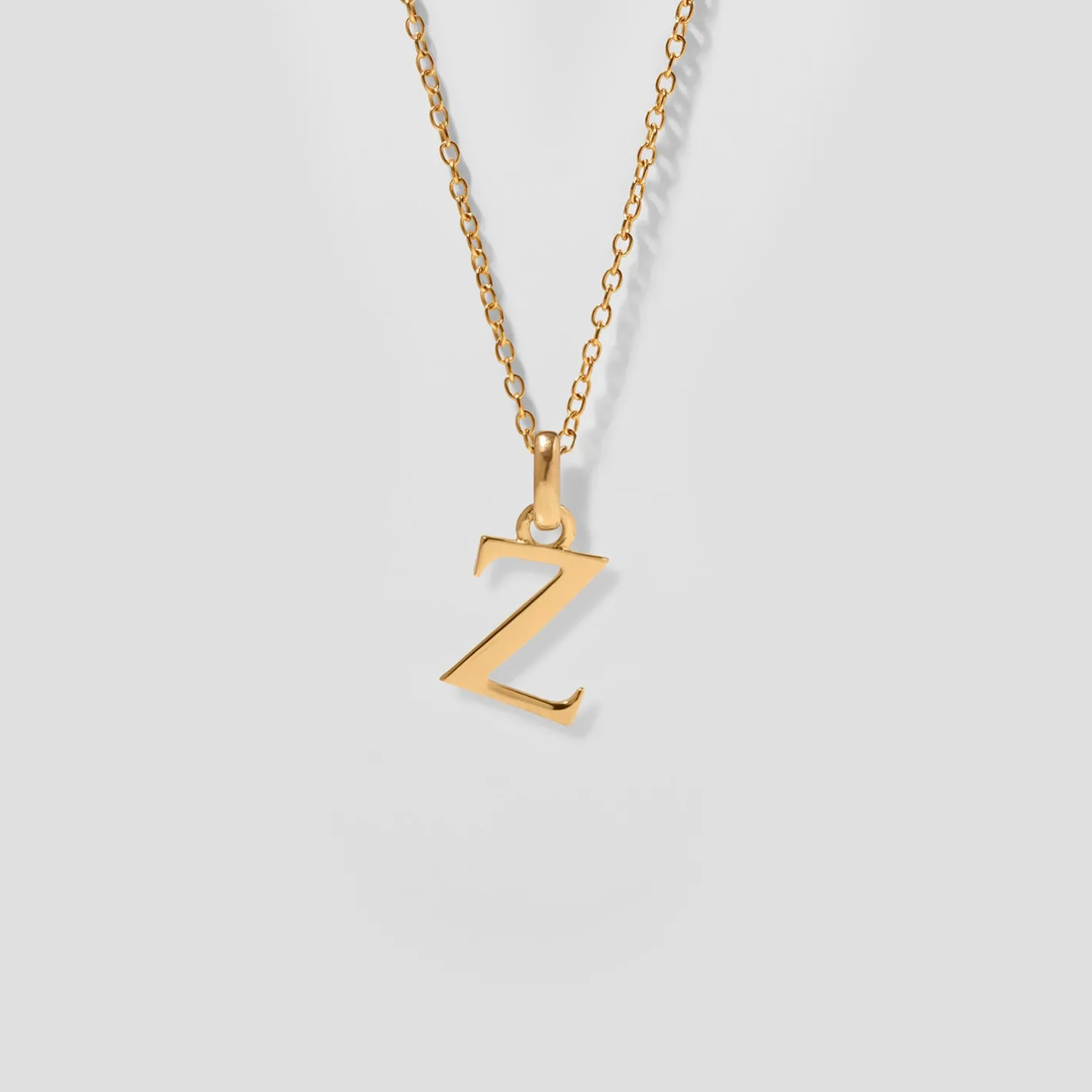 Shop STILNEST Initial mit Ankerkette 24k Gold Vermeil