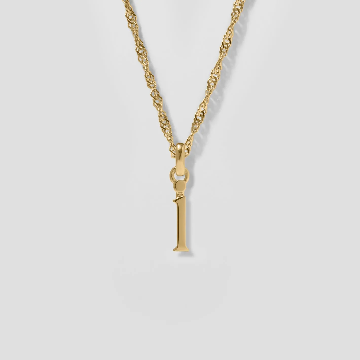 Shop STILNEST Initial mit Singapore Kette | 585 Gold
