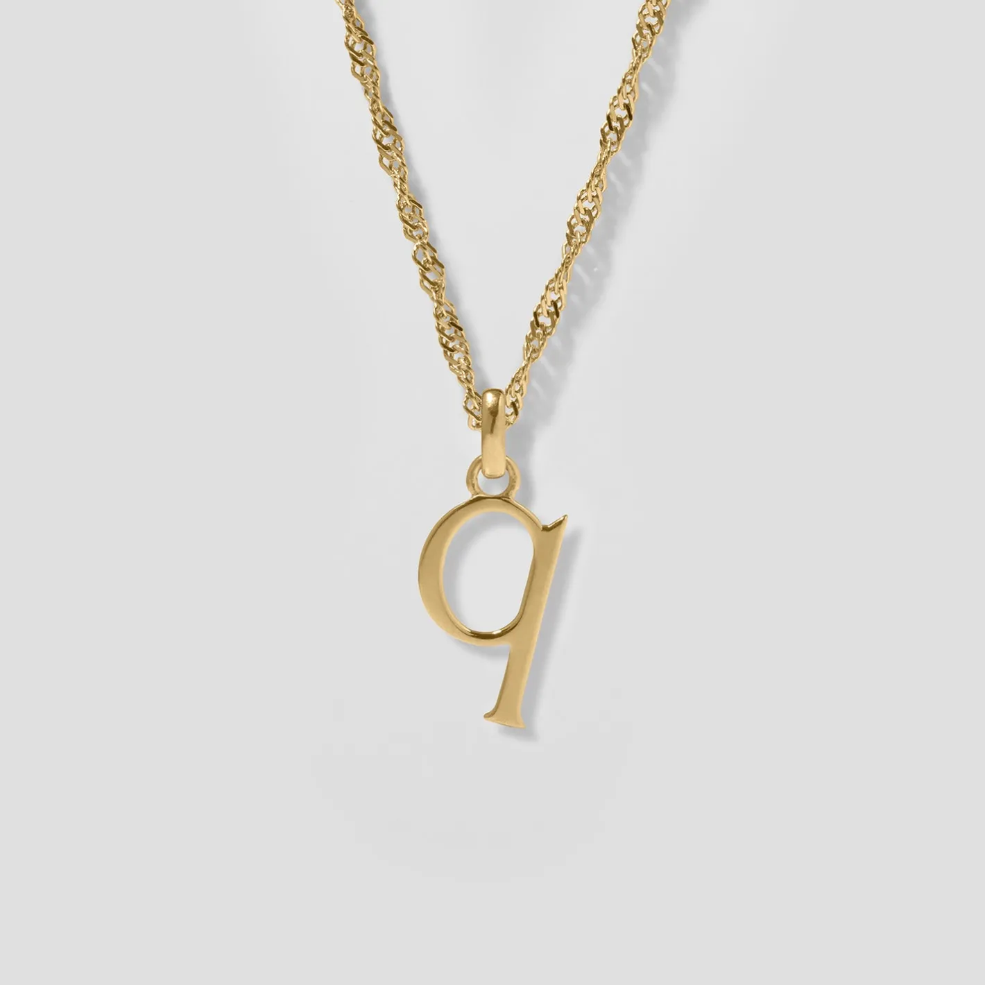 Shop STILNEST Initial mit Singapore Kette | 585 Gold