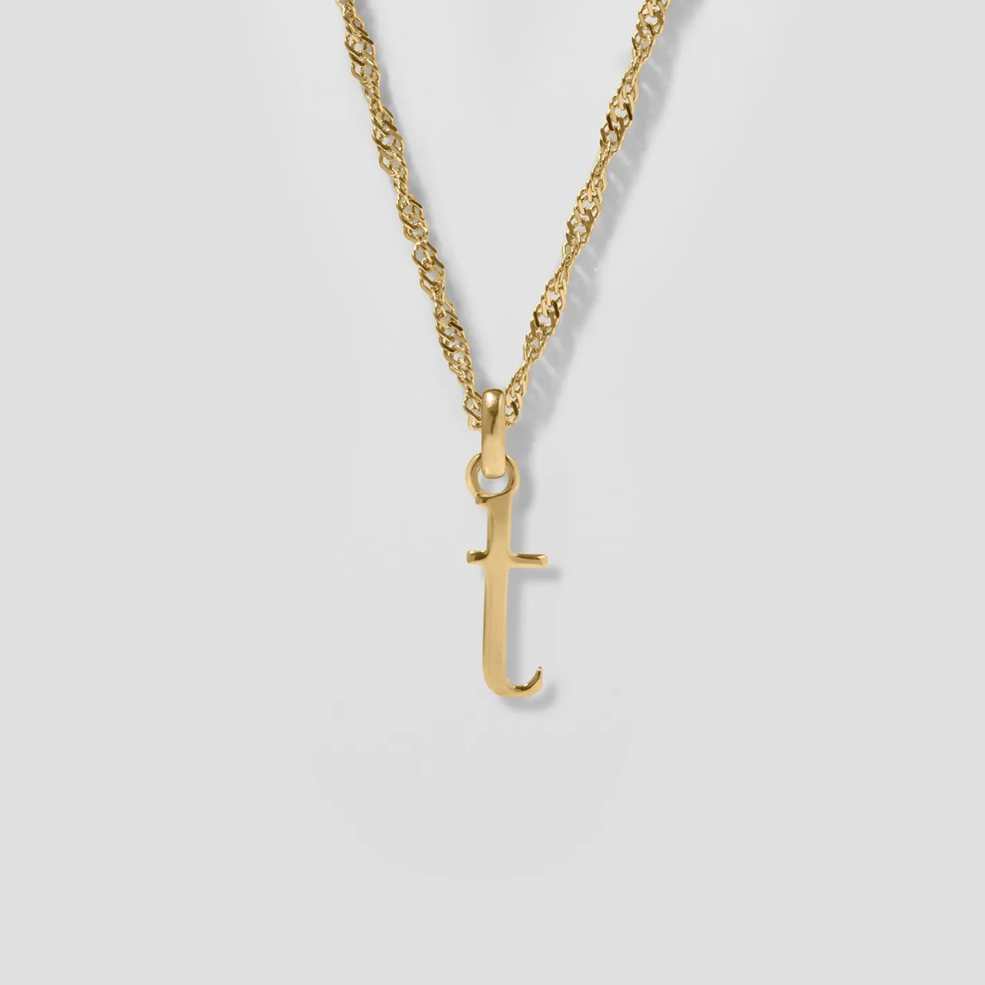 Shop STILNEST Initial mit Singapore Kette | 585 Gold