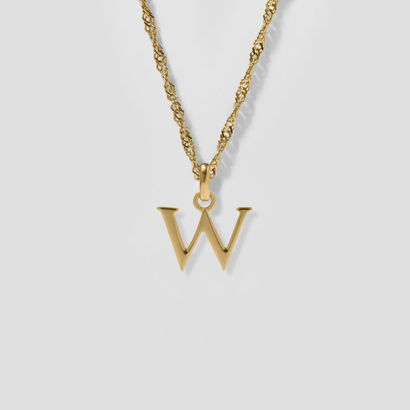 Shop STILNEST Initial mit Singapore Kette | 585 Gold