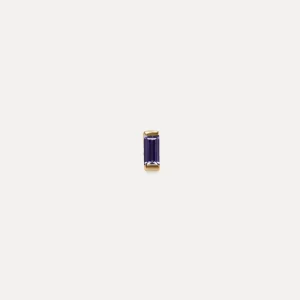 Best STILNEST Iolith Baguette Textured Ohrstecker Ohrringe - Single | 585 Gold