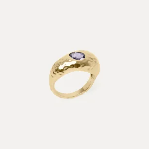 Hot STILNEST Iolith Violet Fizz Cocktail Ring | 585 Gold