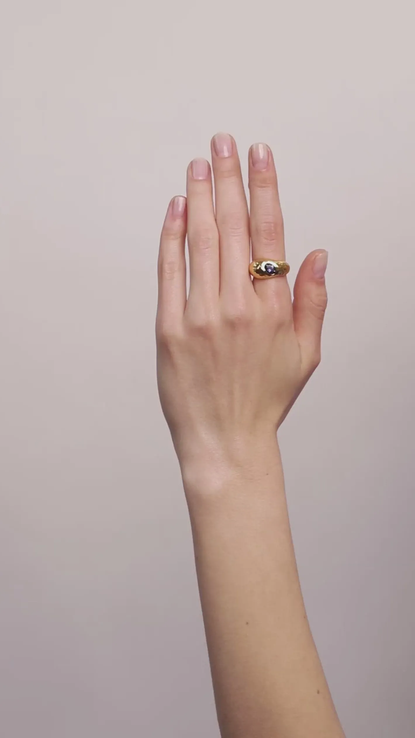 Hot STILNEST Iolith Violet Fizz Cocktail Ring | 585 Gold