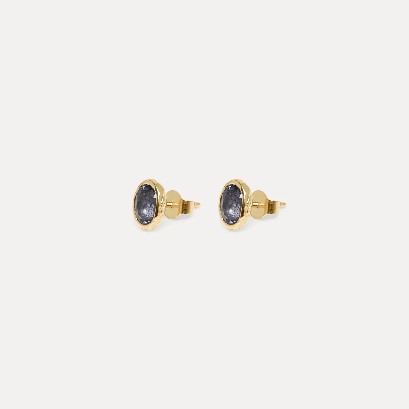 New STILNEST Iolith Violet Fizz Ohrstecker Ohrringe | 585 Gold