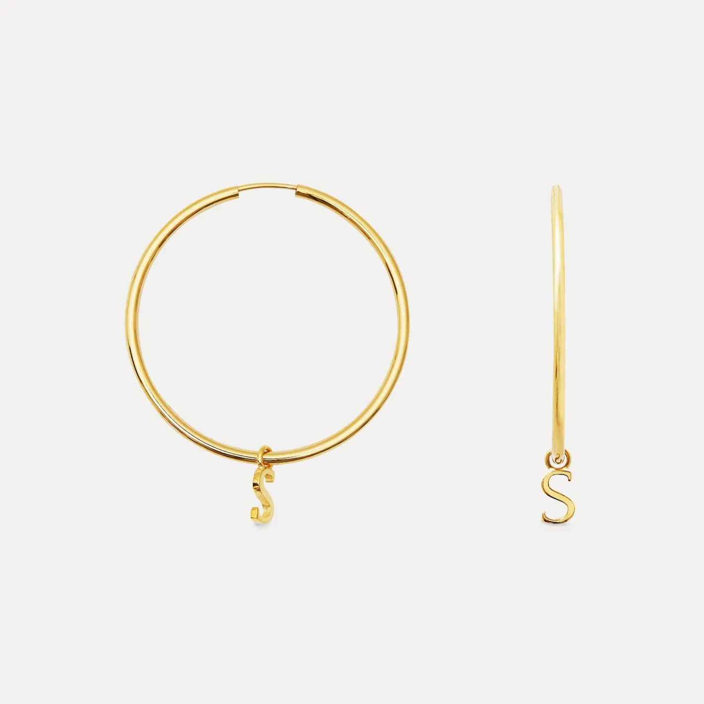 Cheap STILNEST Mini Initial Creolen Ohrringe Groß
