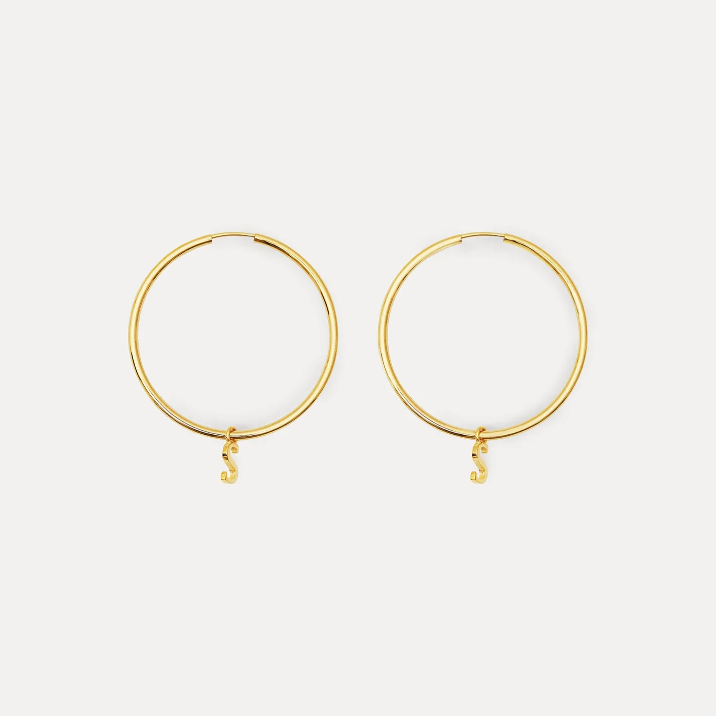 Cheap STILNEST Mini Initial Creolen Ohrringe Groß
