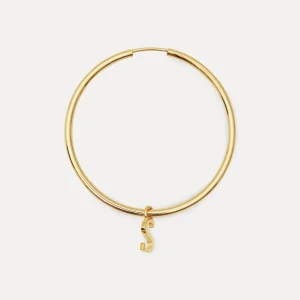 Store STILNEST Mini Initial Creolen Ohrringe Groß - Single | 585 Gold
