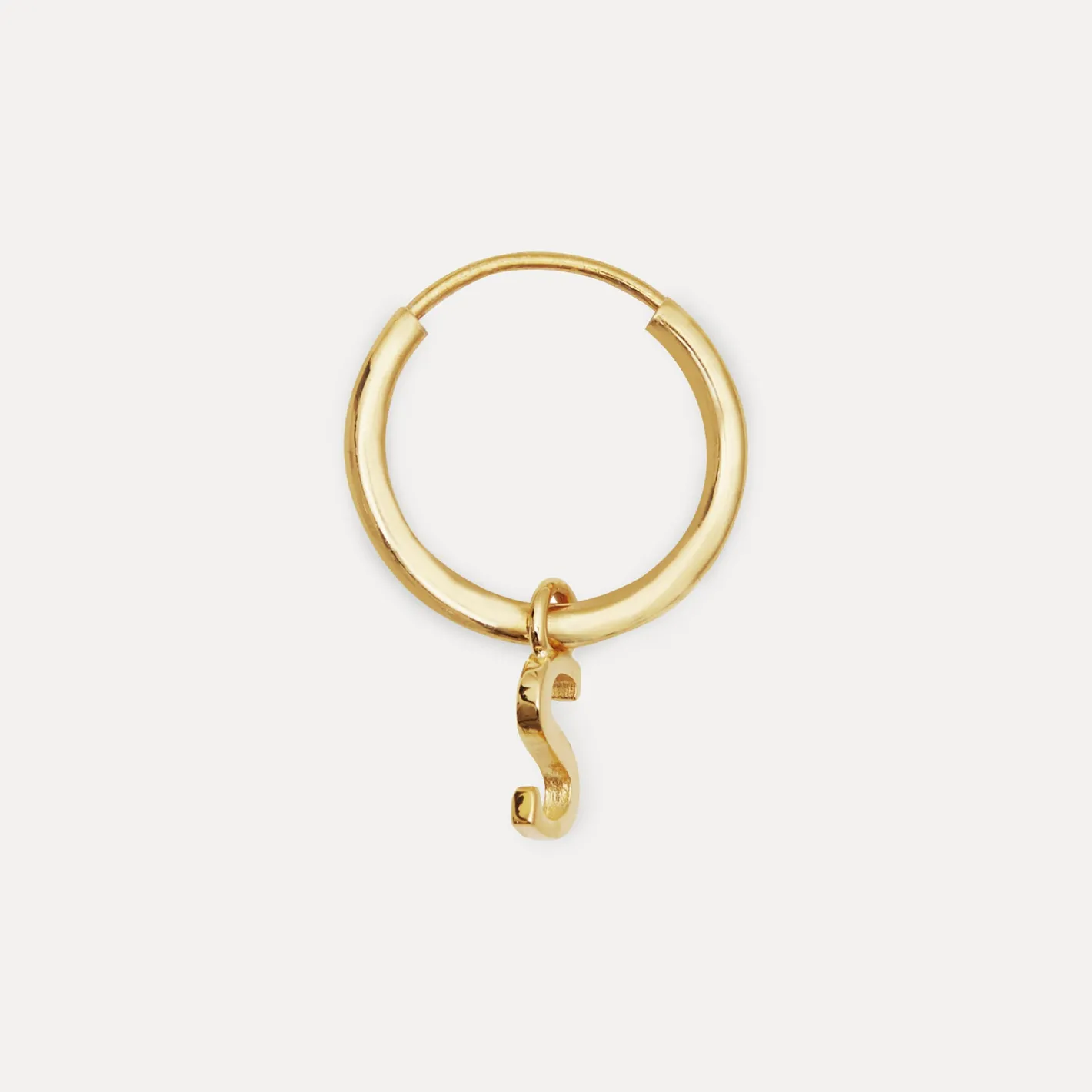 Cheap STILNEST Mini Initial Creolen Ohrringe Klein - Single | 585 Gold