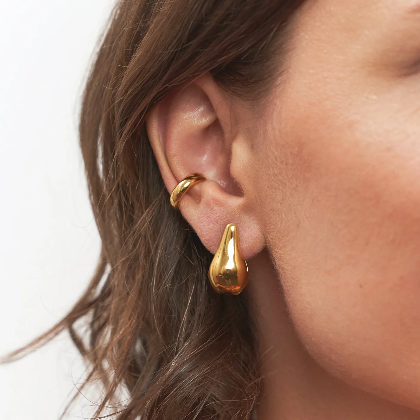 Hot STILNEST Mom Band Ear Cuff | 585 Gold