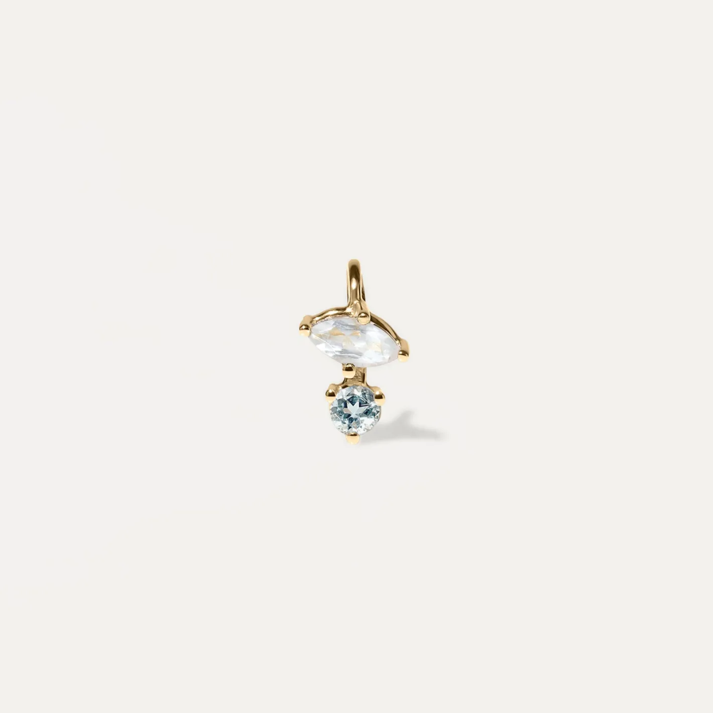 Cheap STILNEST Mondstein & Aquamarin Joy Anhänger | 585 Gold