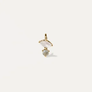 Outlet STILNEST Mondstein & Grauer Mondstein Joy Anhänger | 585 Gold