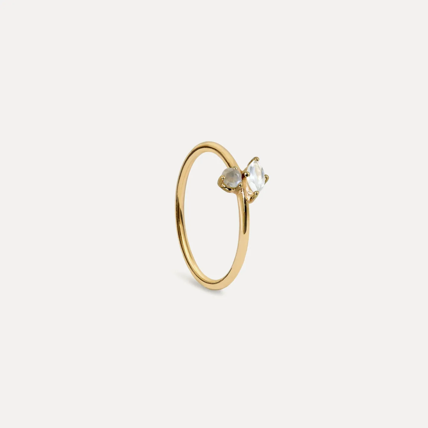 Best Sale STILNEST Mondstein & Grauer Mondstein Joy Solitär Ring