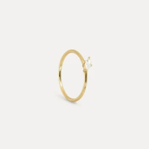 Sale STILNEST Mondstein Navette Solitär Ring | 585 Gold