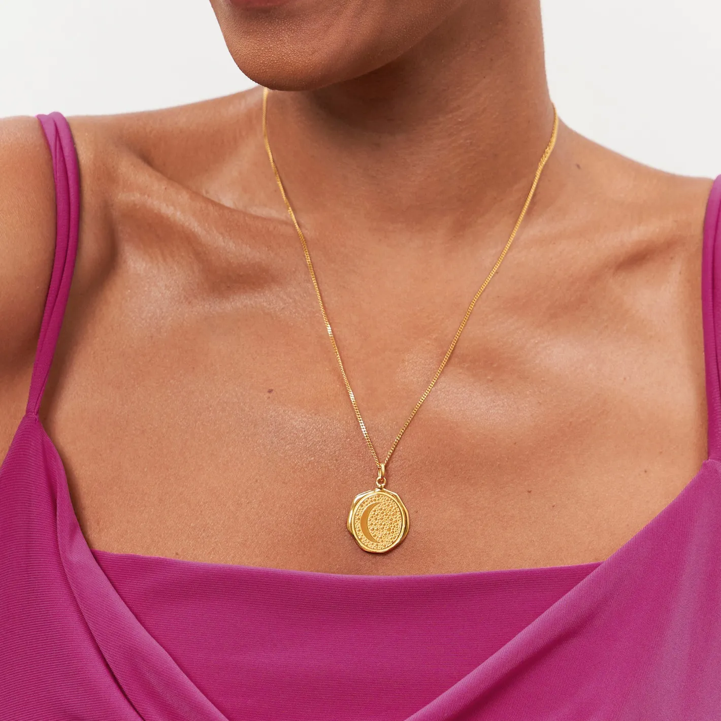 Best STILNEST Moon Large Seal Anhänger | 585 Gold