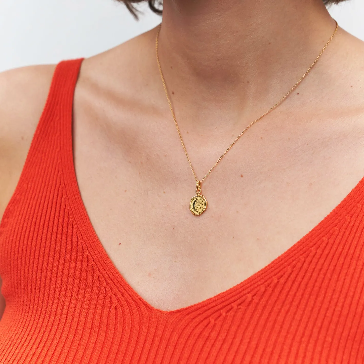 Best STILNEST Moon Seal Anhänger | 585 Gold