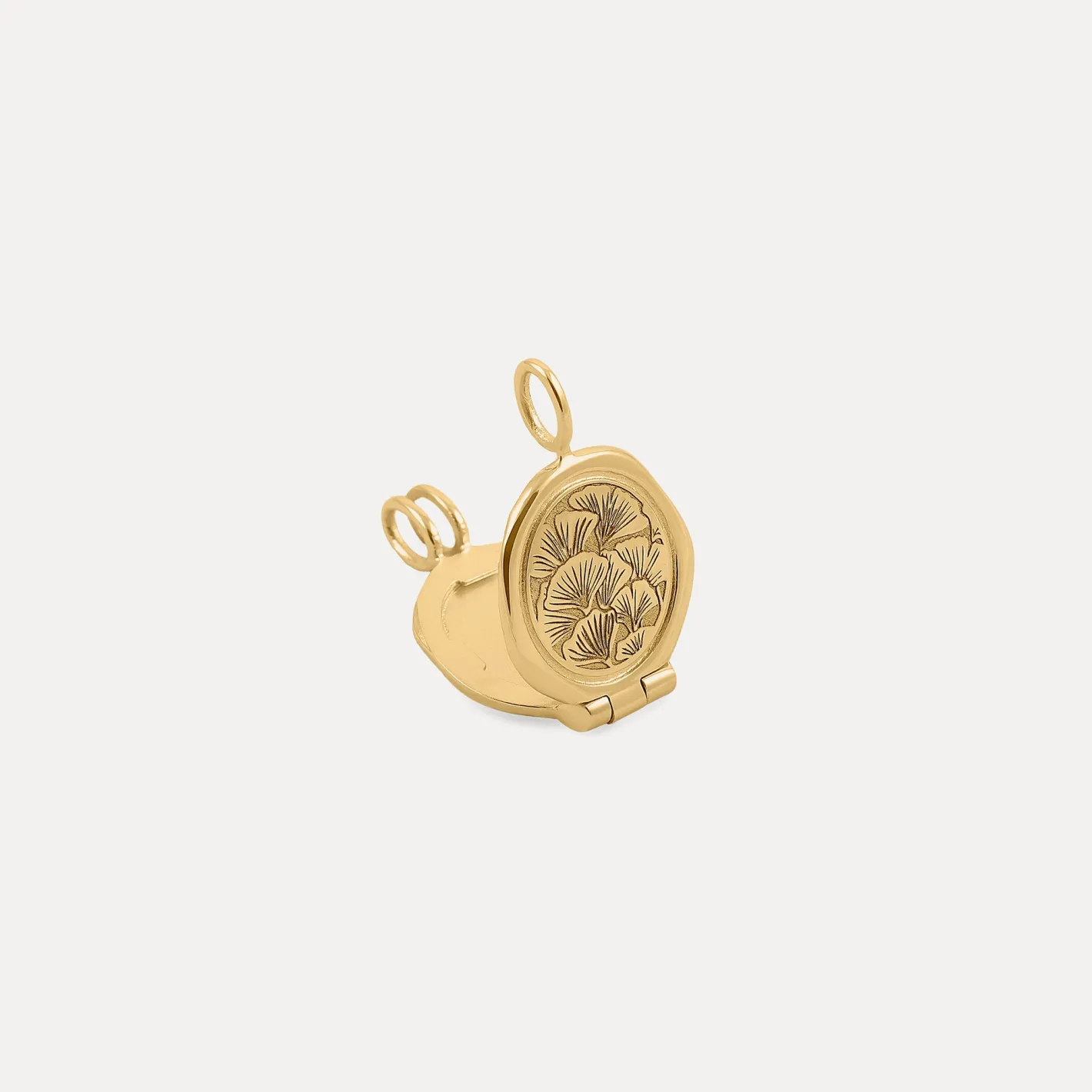 Sale STILNEST Nouveau Flower Seal Medaillon Kette