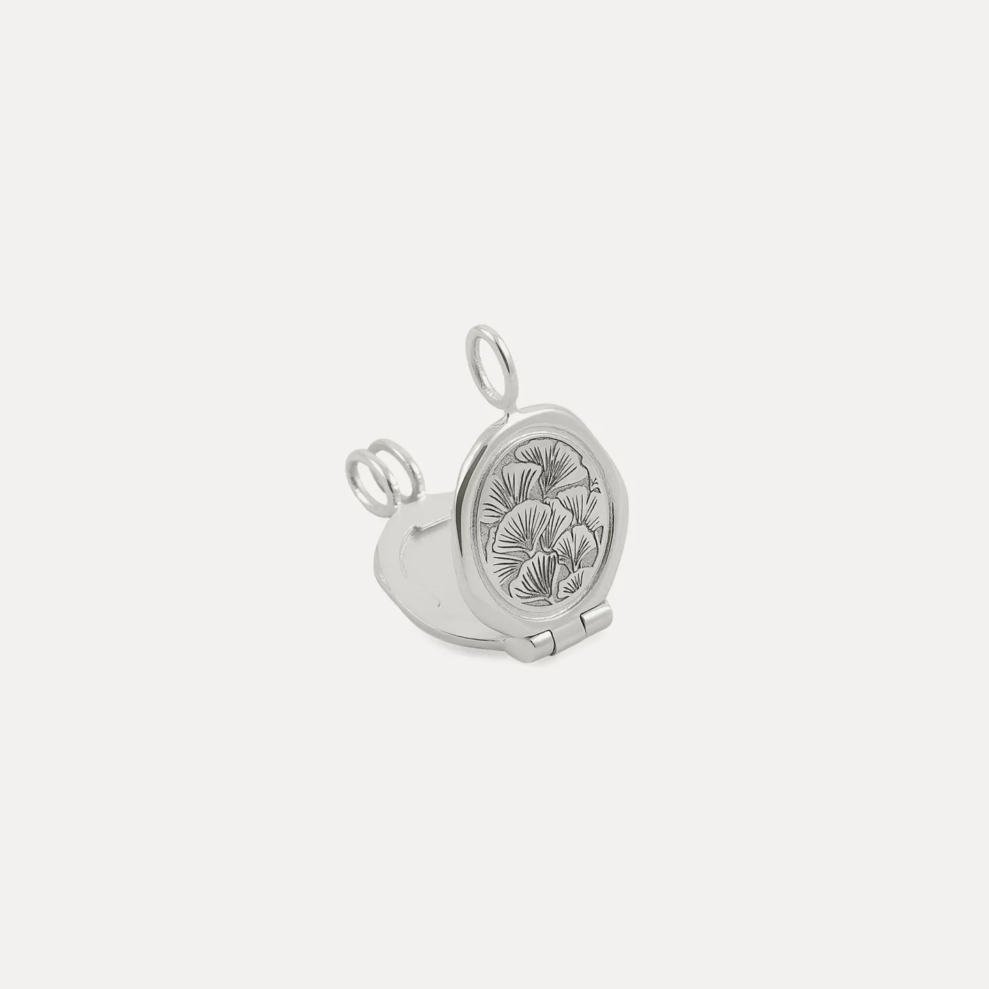 Sale STILNEST Nouveau Flower Seal Medaillon Kette