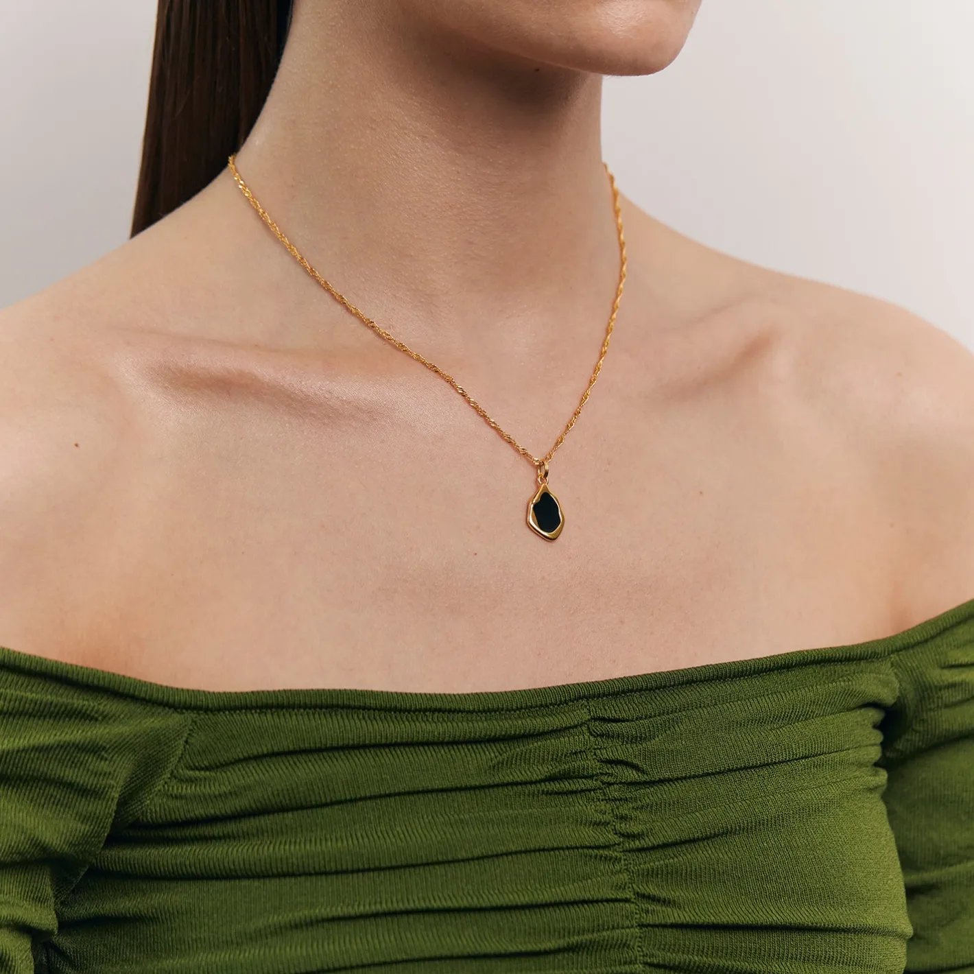 Store STILNEST Oyster Kette Schwarz